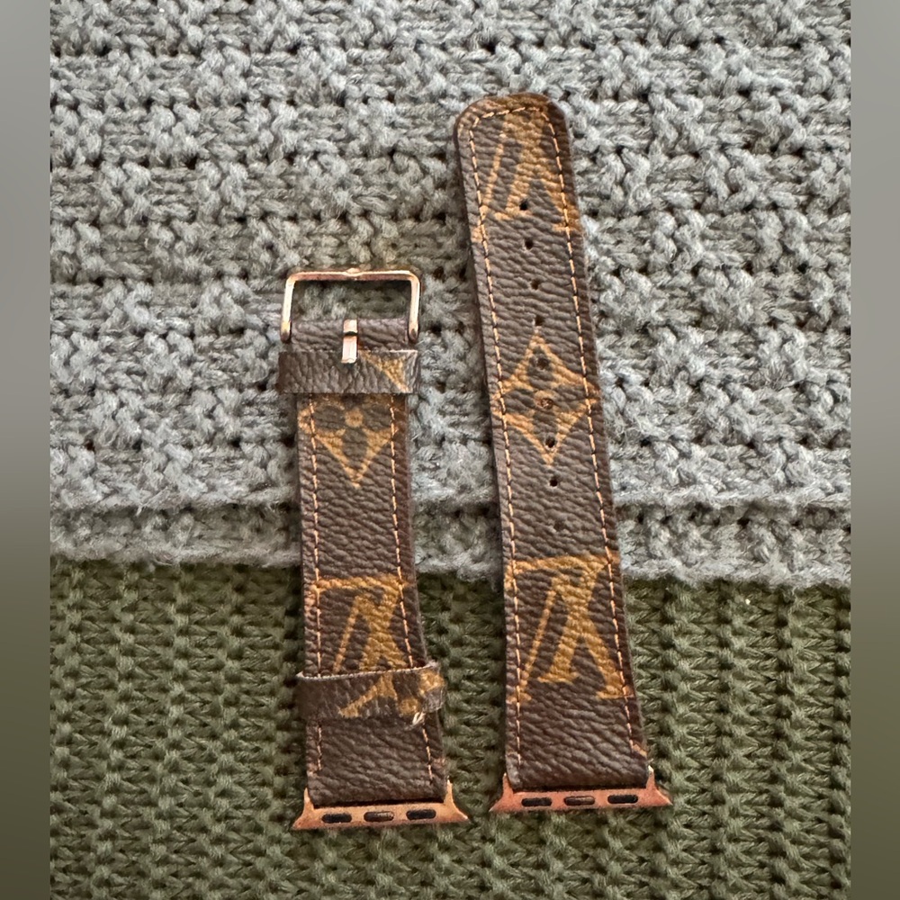 LV recycled Apple Watch band.